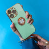 Aere Luxury Plated iPhone Case With Ring For Series 14 and 15 - Astra Cases