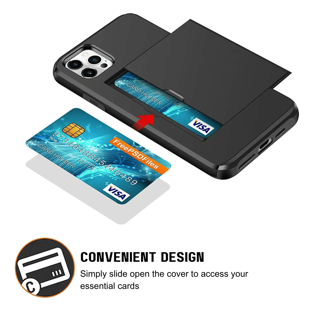 Depereo Military Grade Slide Wallet Case For iPhone With Card Slot - Astra Cases