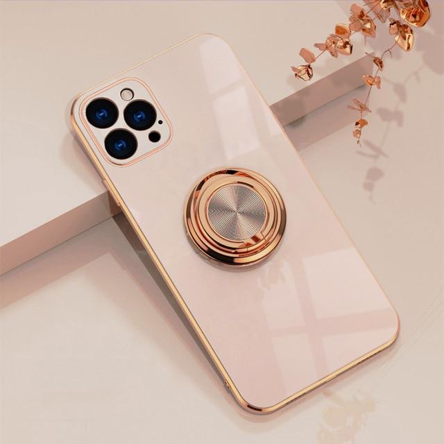 Aere Luxury Plated iPhone Case With Ring For Series 14 - Astra Cases