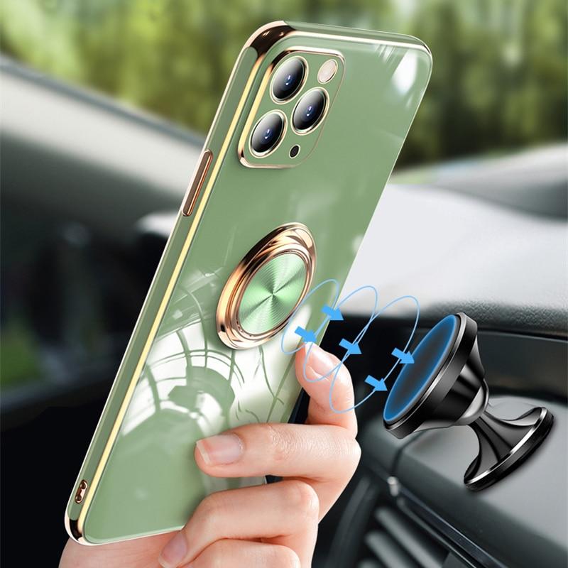 Aere Luxury Plated iPhone Case With Ring For Series 14 - Astra Cases