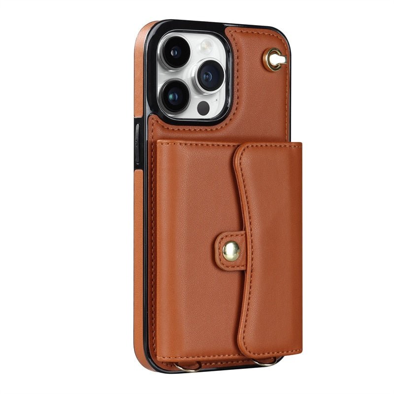 Wallet Case With Iphone Xs Max Lanyard Case Avida Leather Wallet - Main Image