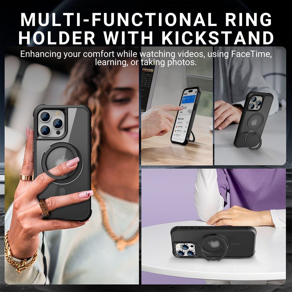 Creo Shockproof iPhone Case With 360° Rotatable Magnetic Ring - Astra Cases