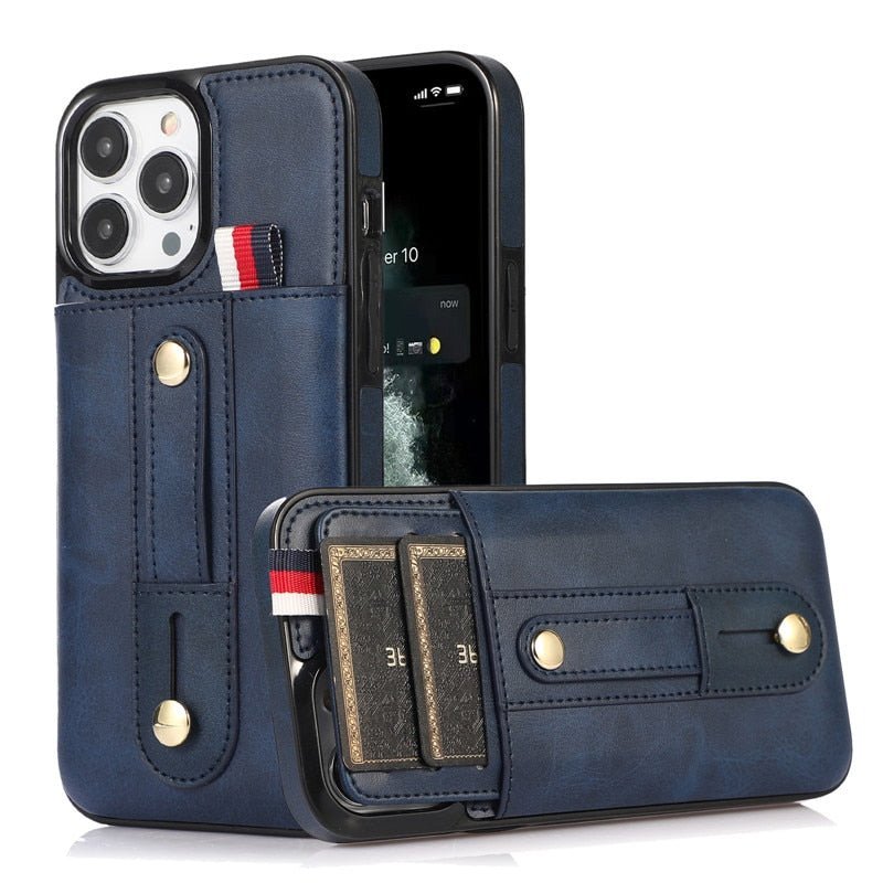 Leo Retro Leather Case with Card Slot For iPhone 15 Series - Astra Cases