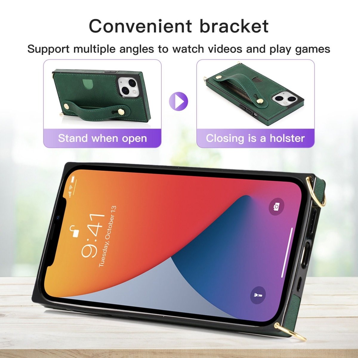 Nox Slim Leather Shockproof Case for iPhone 15 Series With Wrist Strap - Astra Cases