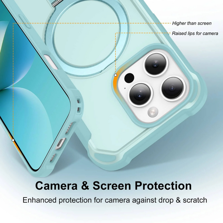 Fruor Slim Shockproof MagSafe iPhone Case With Ring Holder