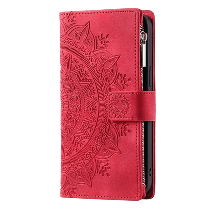 Erro Magnetic Leather Wallet Case With Straps For Galaxy A Series