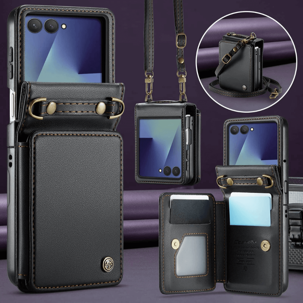Pollen RFID Blocking Wallet Leather Case For Galaxy Z Flip 7 - Astra Cases