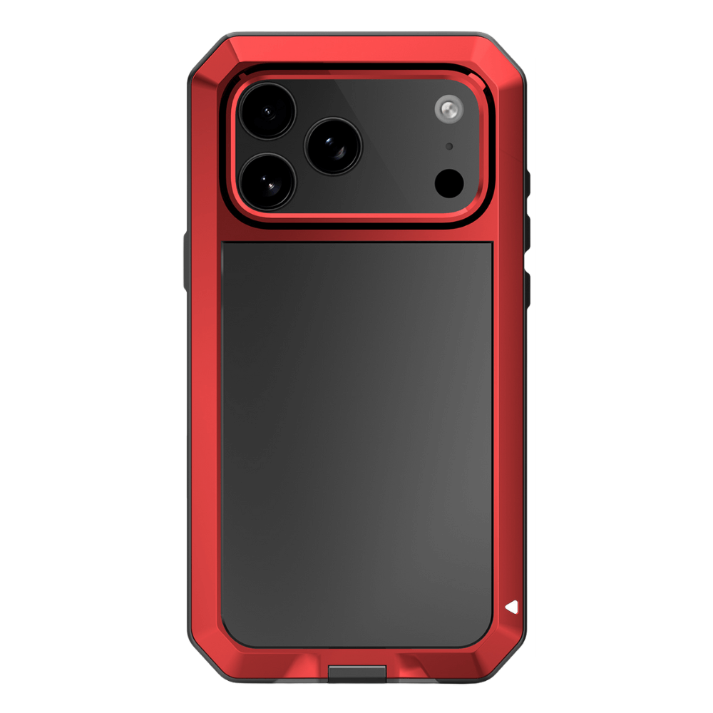 Military Grade Shockproof Hybrid Armor Case for iPhone 17 Pro Max - Red Military Grade Shockproof Hybrid Armor Case for iPhone 17 Pro Max - Red