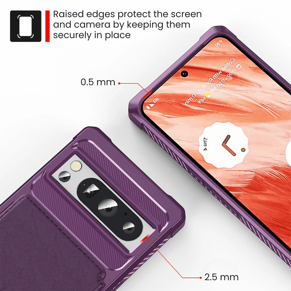 Abeo Shockproof Leather Wallet Case For Google Pixel - Astra Cases