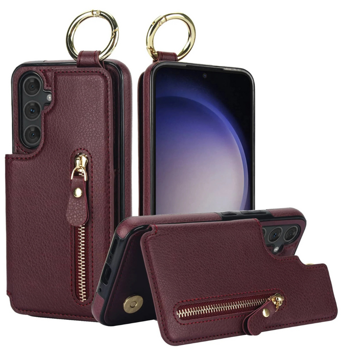 Degero Magnetic Wallet Leather Case For Galaxy A Series
