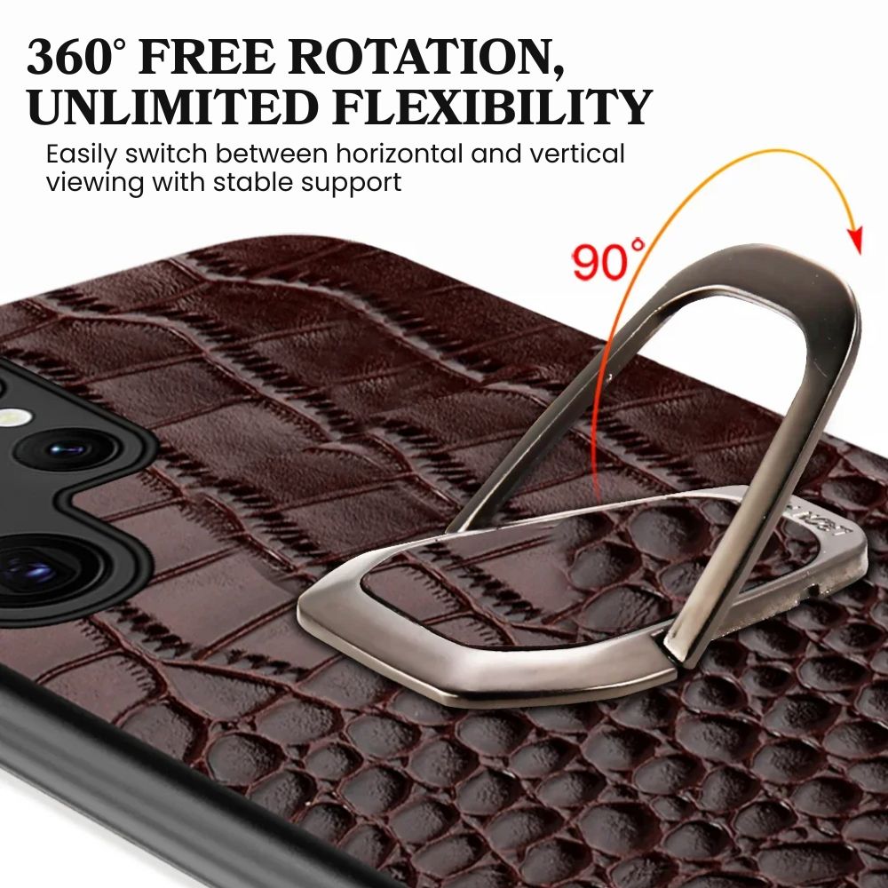 Acidus Leather Galaxy Case With Ring - Astra Cases