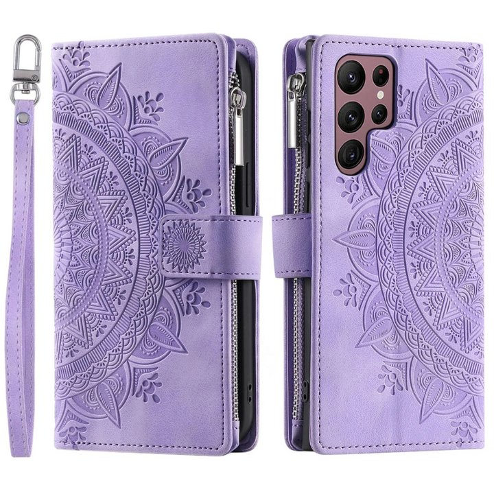 Deus Magnetic Leather Wallet Galaxy Case With Straps