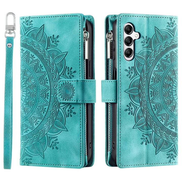 Erro Magnetic Leather Wallet Case With Straps For Galaxy A Series
