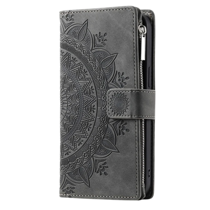 Educo Magnetic Leather Wallet Case With Straps For Galaxy S Series