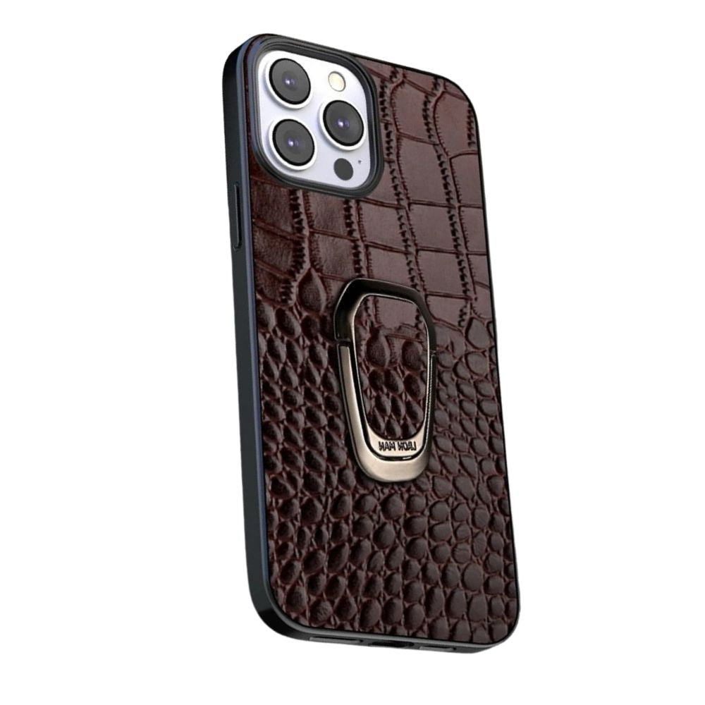 Adepto Leather iPhone Case With Ring - Astra Cases