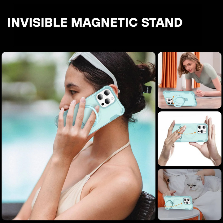 Fruor Slim Shockproof MagSafe iPhone Case With Ring Holder