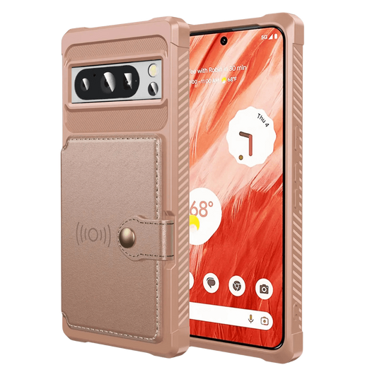 Abeo Shockproof Leather Wallet Case For Google Pixel