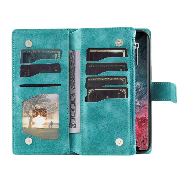 Deus Magnetic Leather Wallet Galaxy Case With Straps