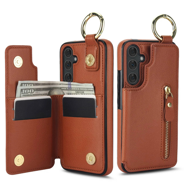 Degero Magnetic Wallet Leather Case For Galaxy A Series