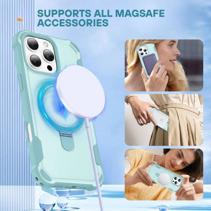 Fruor Slim Shockproof MagSafe iPhone Case With Ring Holder