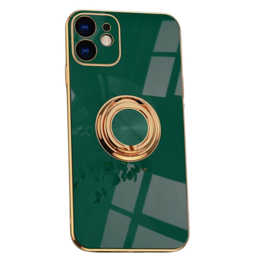 Aere Luxury Plated iPhone Case With Ring For Series 14-16