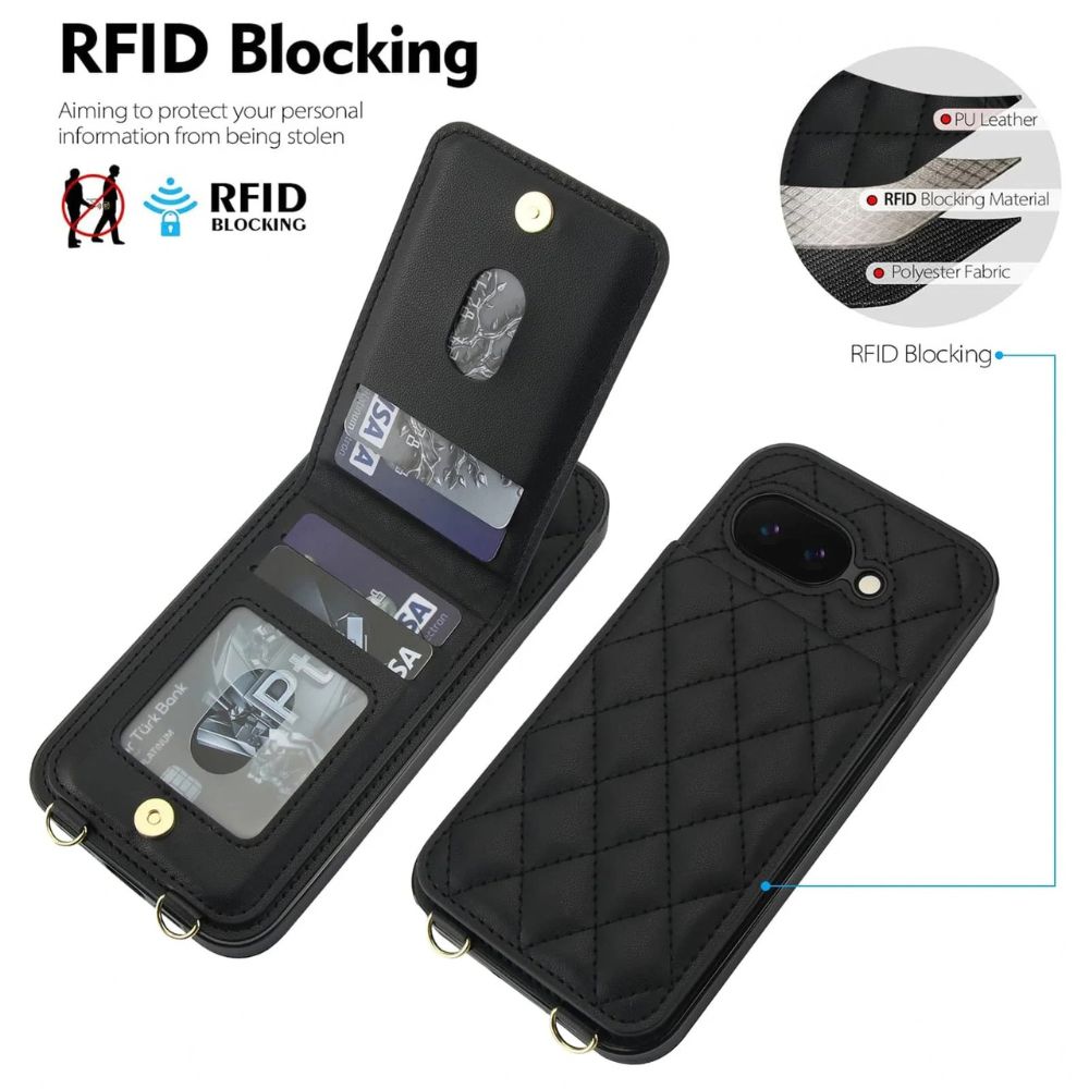 Cado Leather Wallet Google Pixel Case With Card Holder - Astra Cases