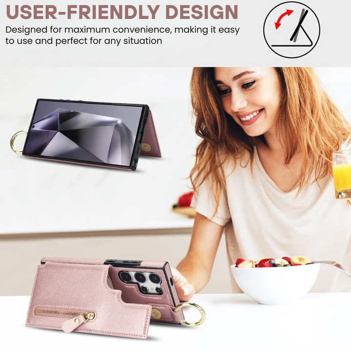 Defigo Magnetic Wallet Leather Case For Galaxy S Series