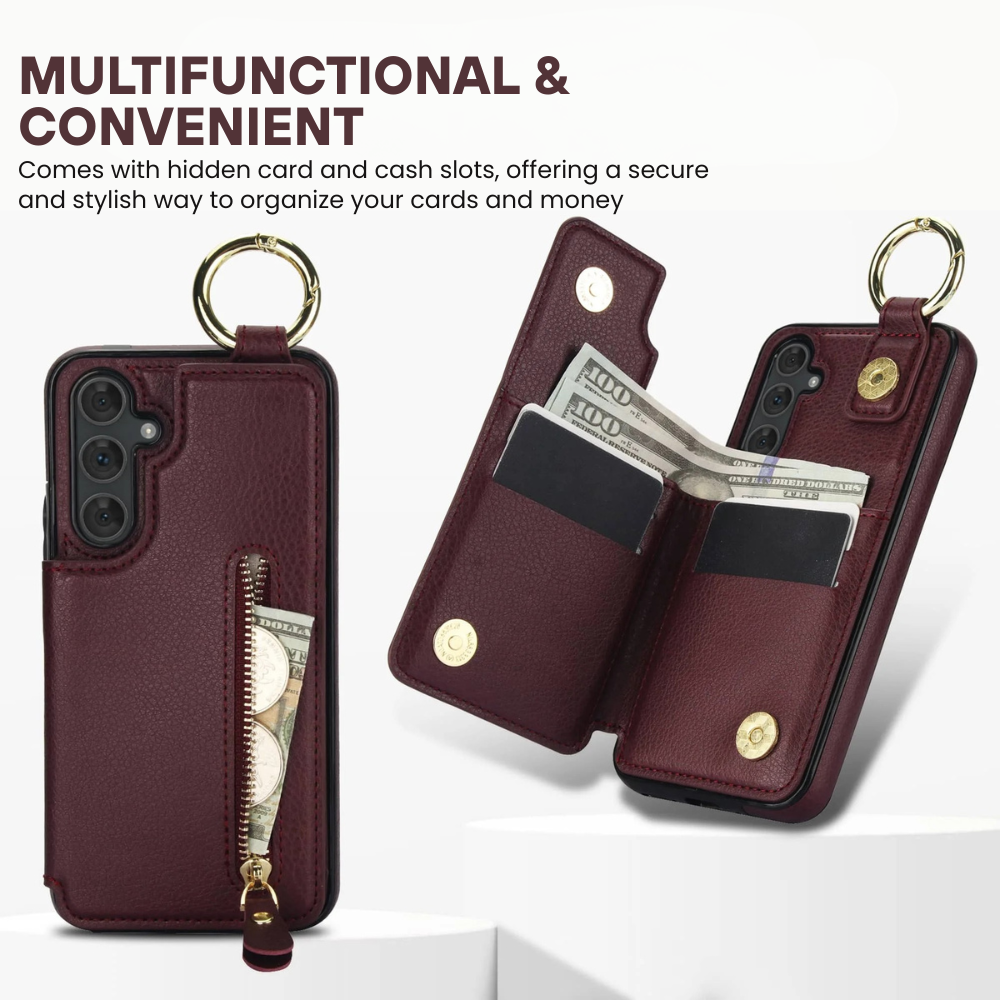 Degero Magnetic Wallet Leather Case For Galaxy A Series