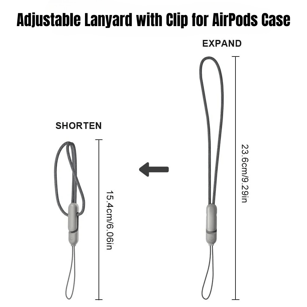 Aufero 2-Piece Adjustable AirPods Lanyard With Clip - Astra Cases