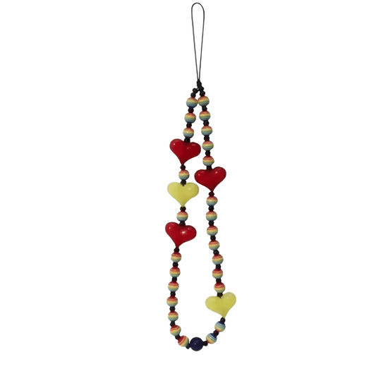 Brevis Acrylic Heart Elastic Phone Lanyard - Astra Cases