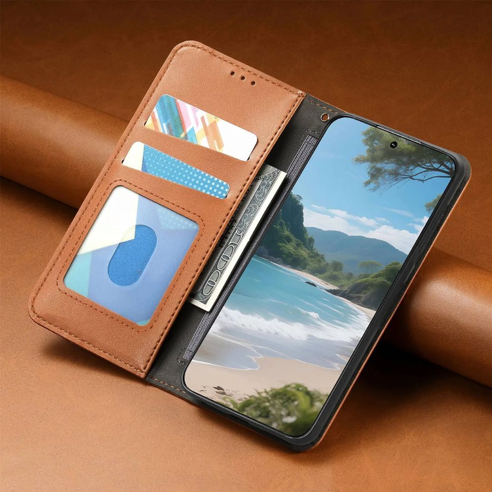 Ceno Leather Wallet Flip Case For Google Pixel - Astra Cases