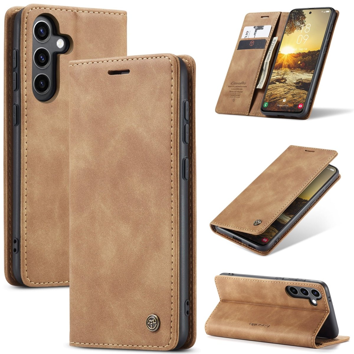 Dira Retro Leather Wallet Galaxy Case - Astra Cases