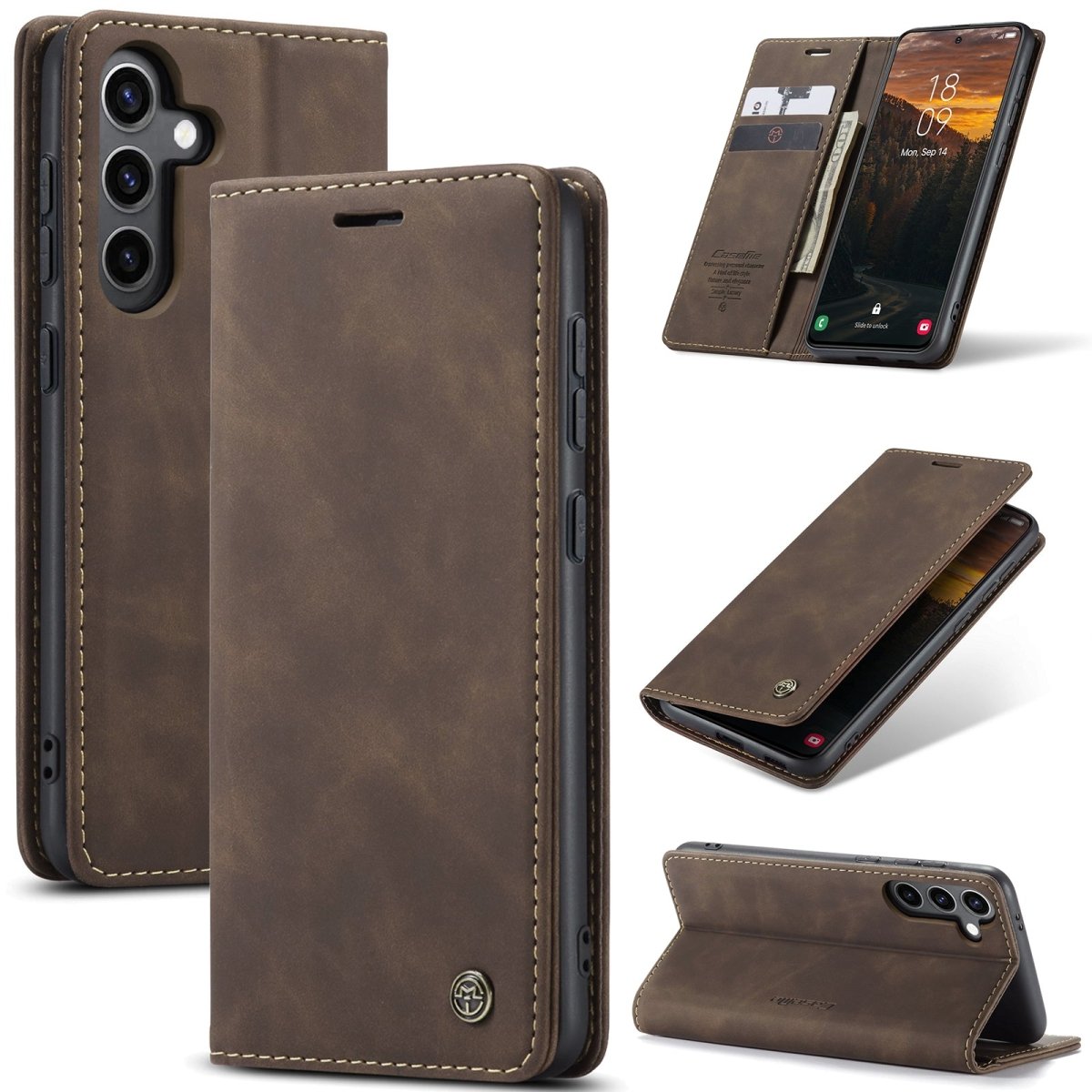 Dira Retro Leather Wallet Galaxy Case - Astra Cases