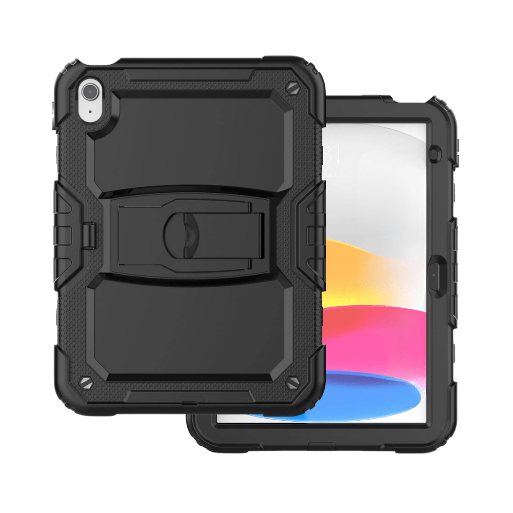 Effero Heavy Duty Protective iPad Case With Kickstand And Hand Strap - Astra Cases