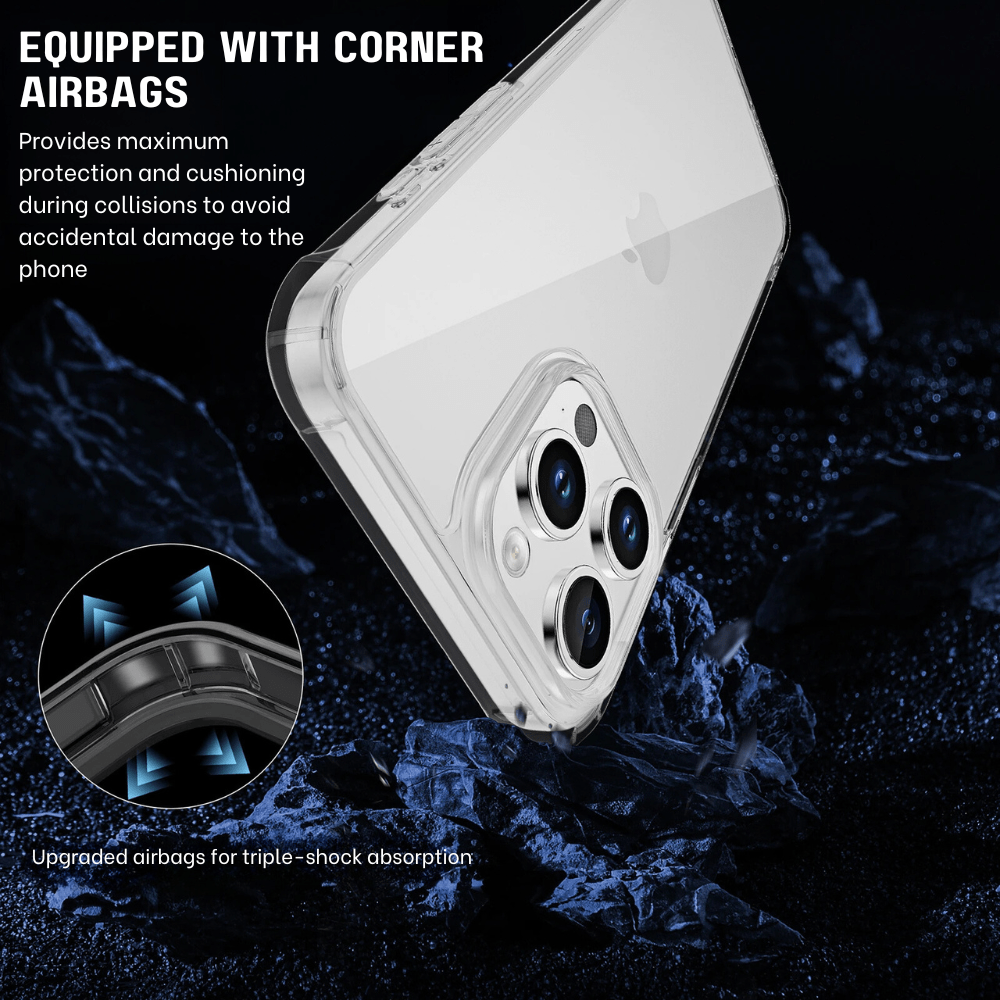 Evoco Shockproof iPhone Case With 2-Piece Clear Screen Protectors - Astra Cases