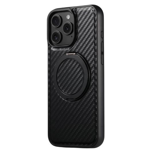 Frons Carbon Fiber Shockproof iPhone Case With Kickstand
