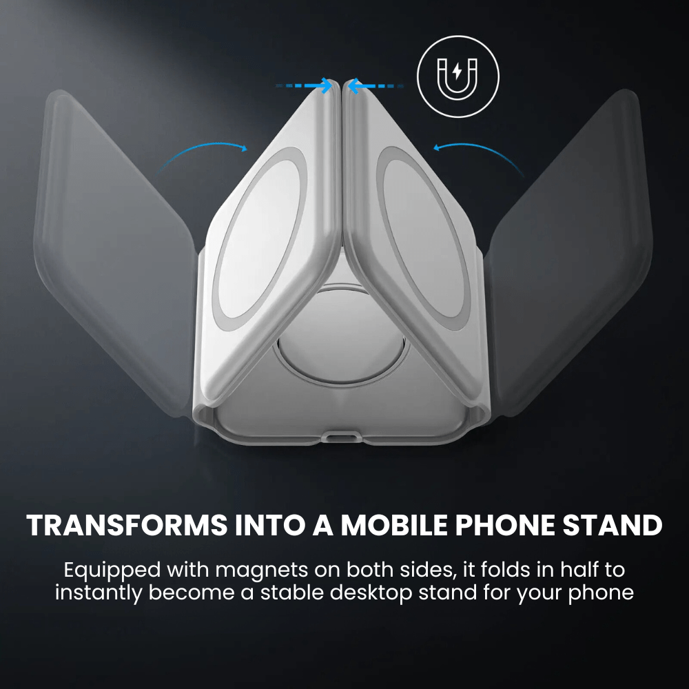 Genus 3 - in - 1 Foldable Magnetic Wireless Charger - Astra Cases