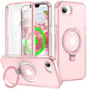 Dives Shockproof Matte iPhone Case With Screen Protector And Ring Holder
