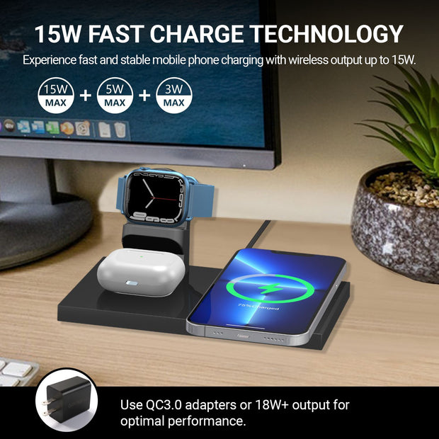 Crinis 3-in-1 Wireless Charging Station