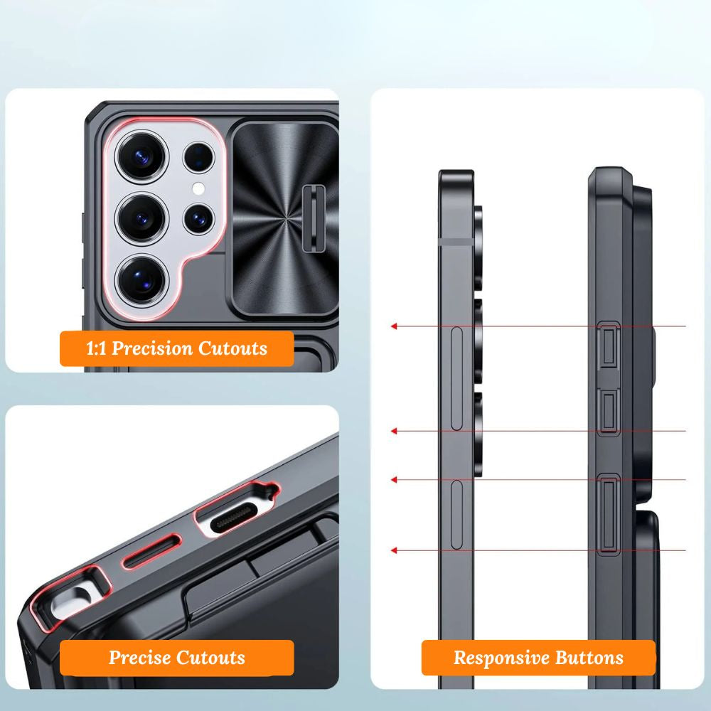 Intereo Slim Shockproof Galaxy Case With Card Holder - Astra Cases