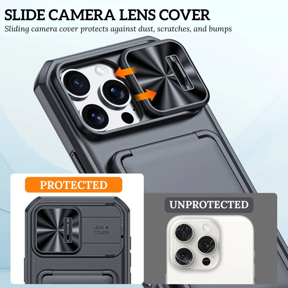 Invictor Slim Shockproof iPhone Case With Card Holder - Astra Cases