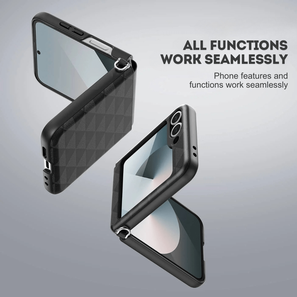 Novem Leather Case For Galaxy Z Flip 6 - Astra Cases