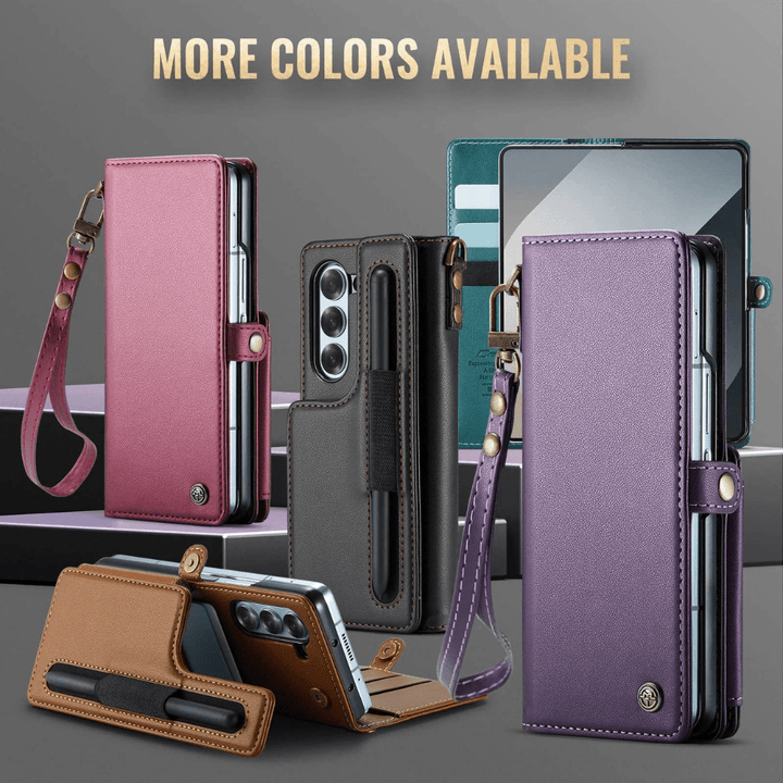 Palma RFID Blocking Wallet Case For Galaxy Z Fold 6 With Pen Holder Slot - Astra Cases