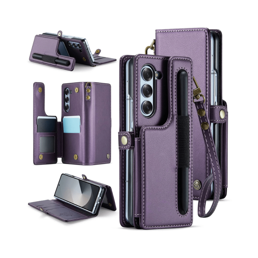 Palma RFID Blocking Wallet Case For Galaxy Z Fold 6 With Pen Holder Slot - Astra Cases