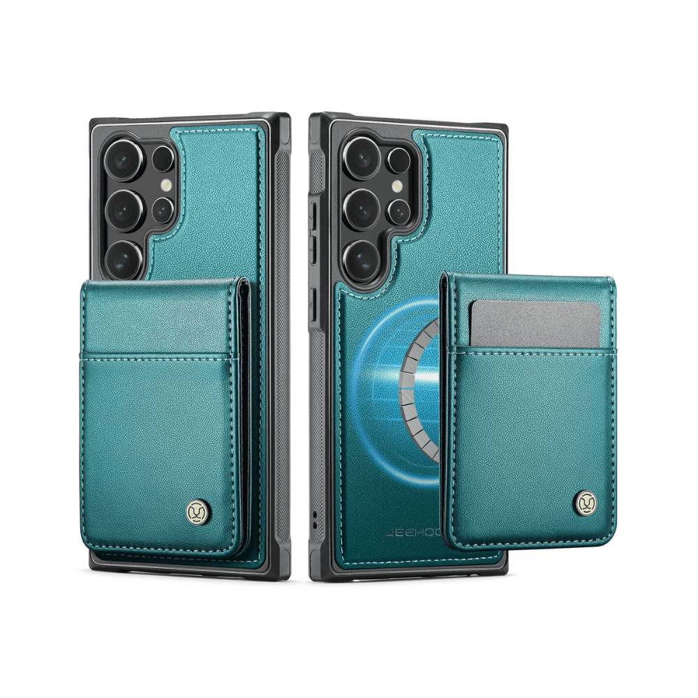 Pando Magnetic Leather Galaxy Wallet Case With Detachable Card Holder - Astra Cases