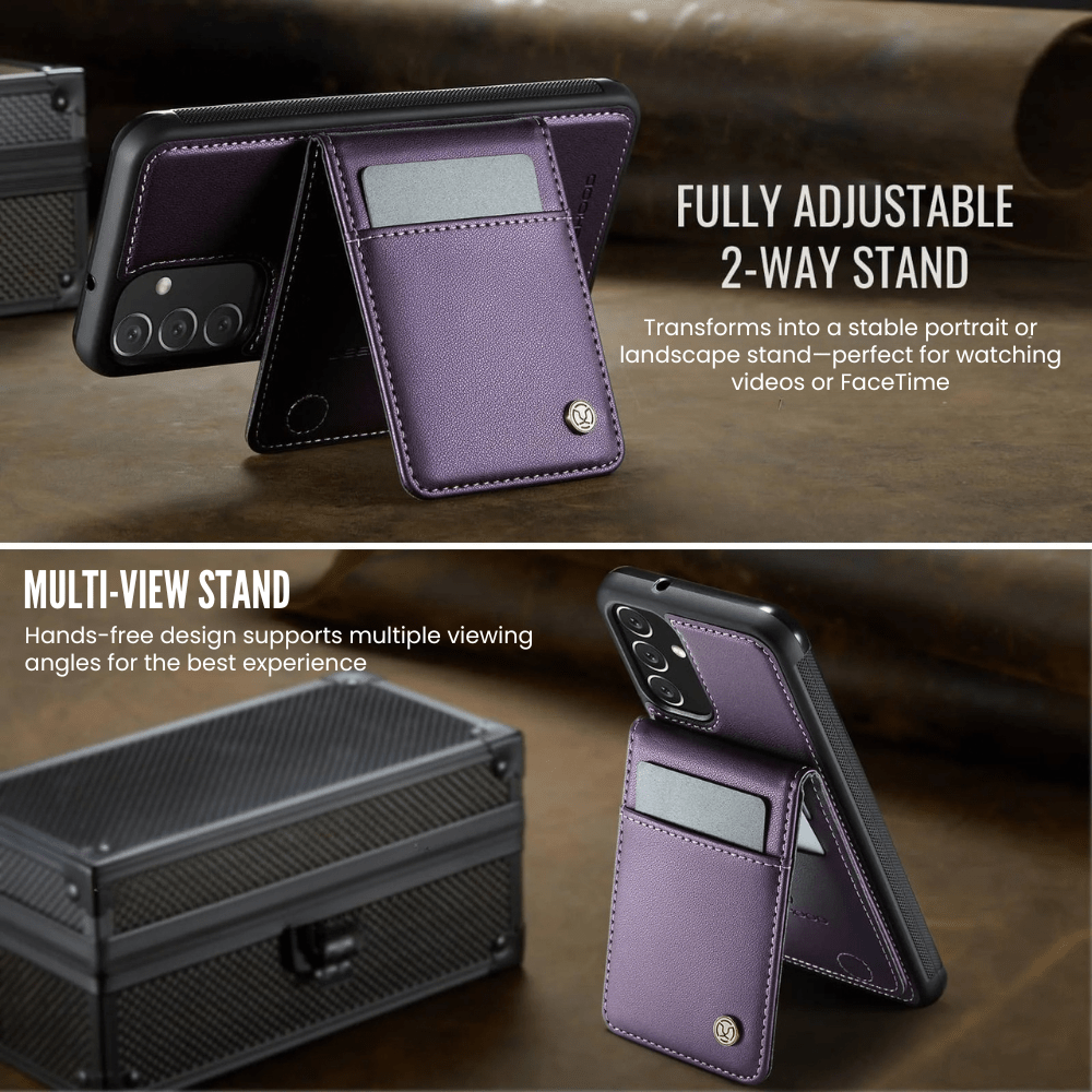 Pario Magnetic Leather Wallet Case For Galaxy A Series With Detachable Card Holder - Astra Cases