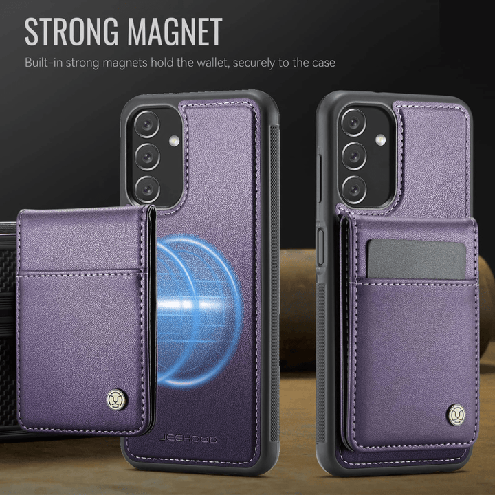 Pario Magnetic Leather Wallet Case For Galaxy A Series With Detachable Card Holder - Astra Cases