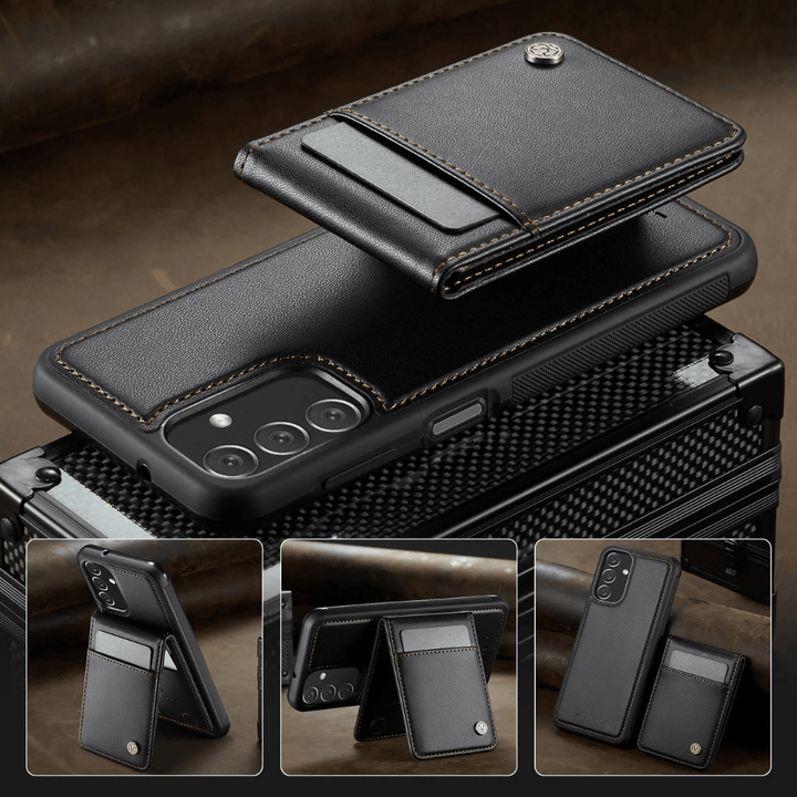 Pario Magnetic Leather Wallet Case For Galaxy A Series With Detachable Card Holder - Astra Cases