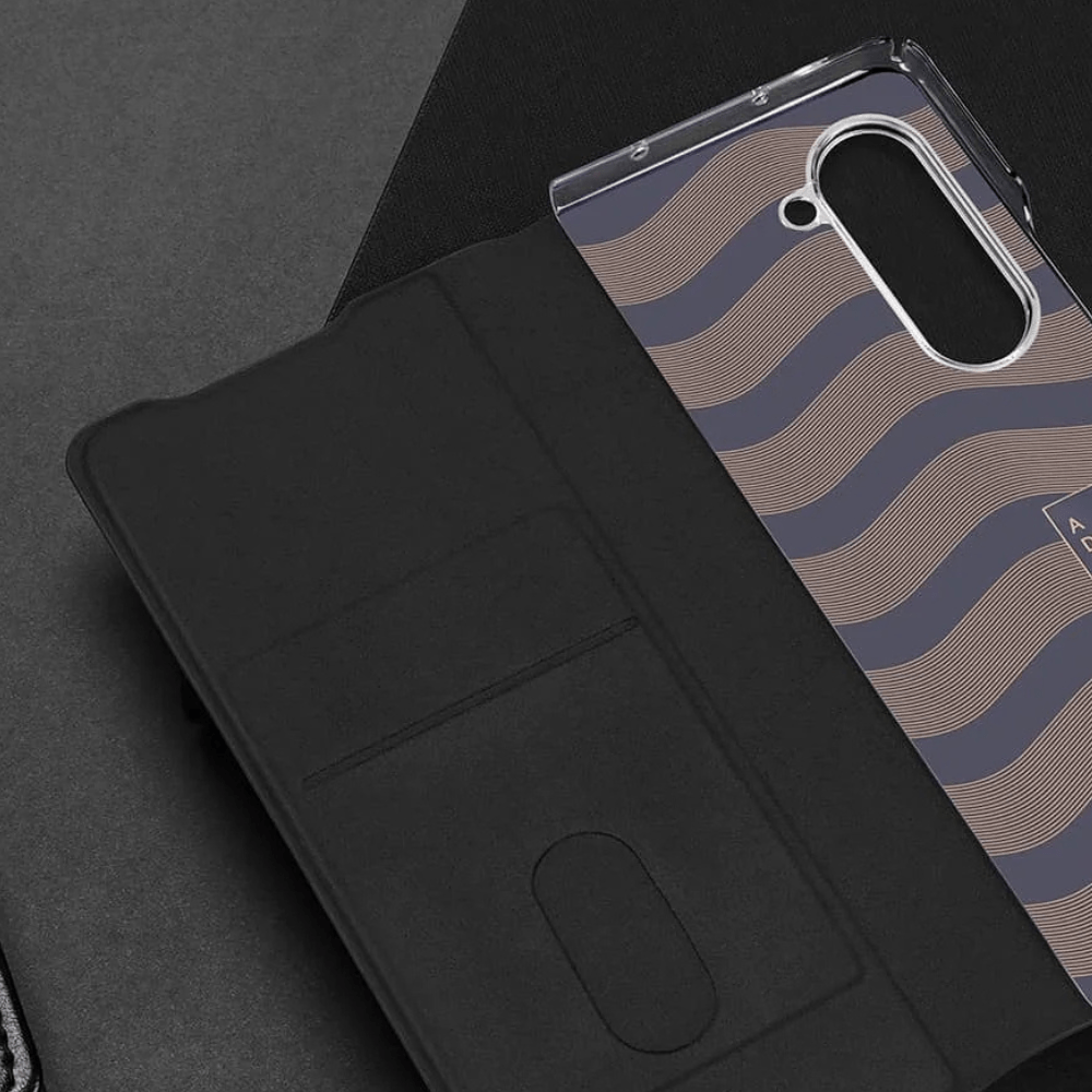 Recro Leather Case For Galaxy Z Fold With Card Holder And Kickstand - Astra Cases