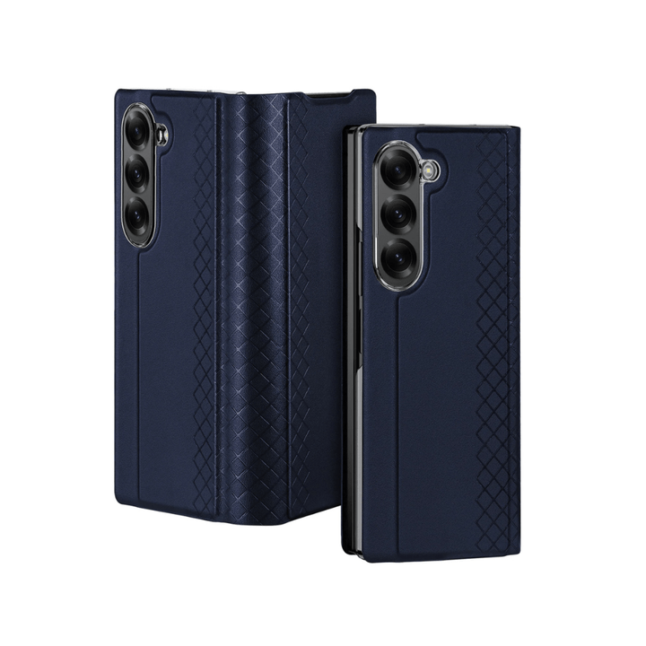 Recro Leather Case For Galaxy Z Fold With Card Holder And Kickstand - Astra Cases